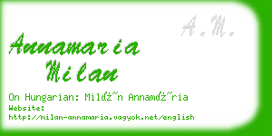 annamaria milan business card